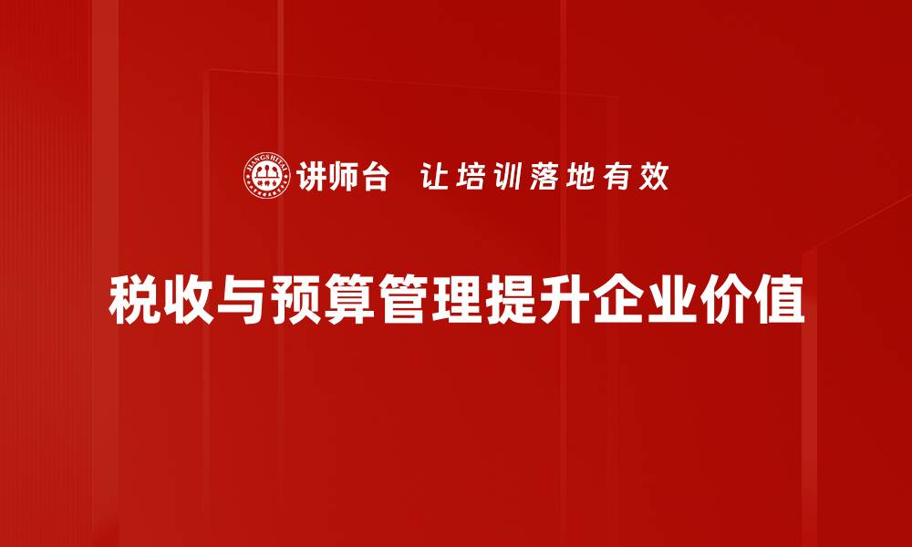 税收与预算管理提升企业价值