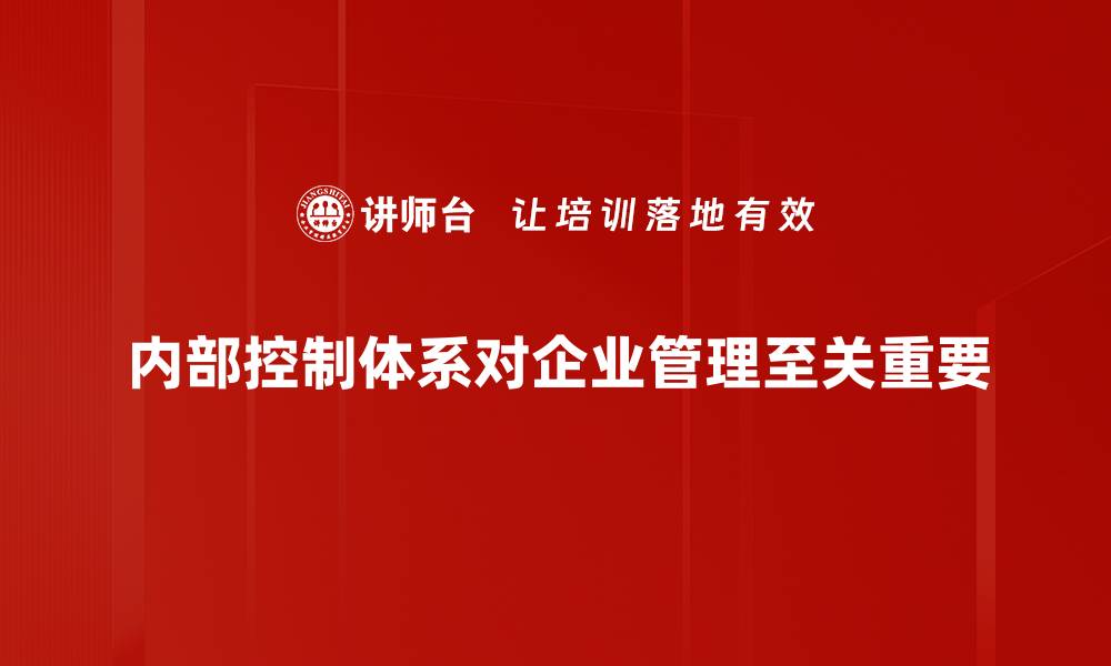 文章构建高效内部控制体系助力企业稳健发展的缩略图