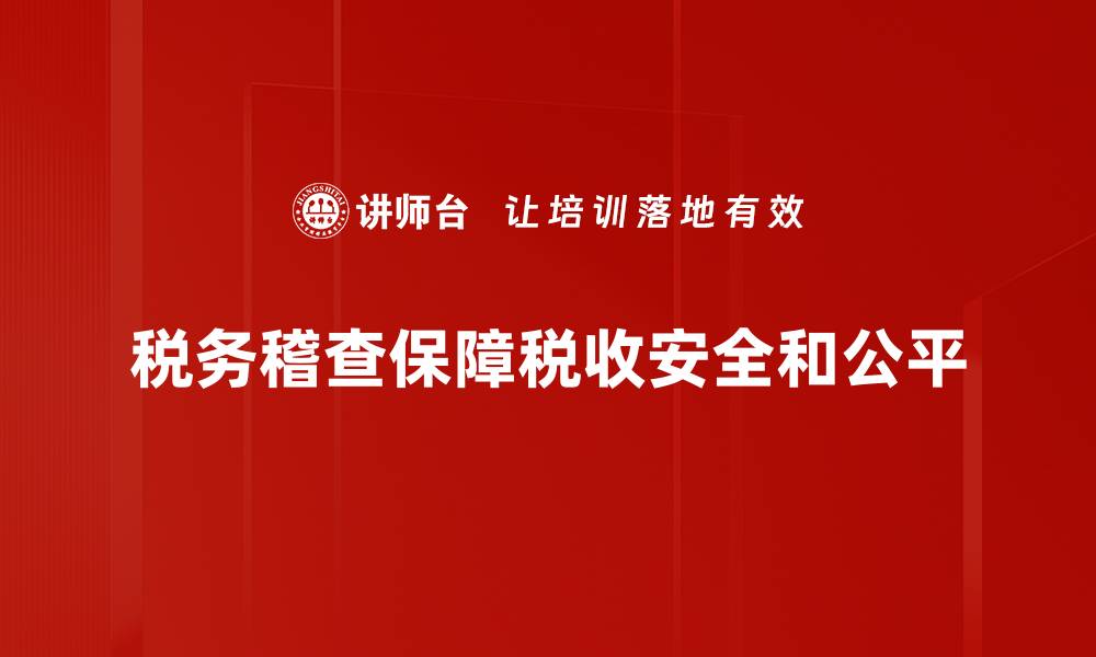 文章税务稽查内容详解，助你轻松应对税务风险的缩略图