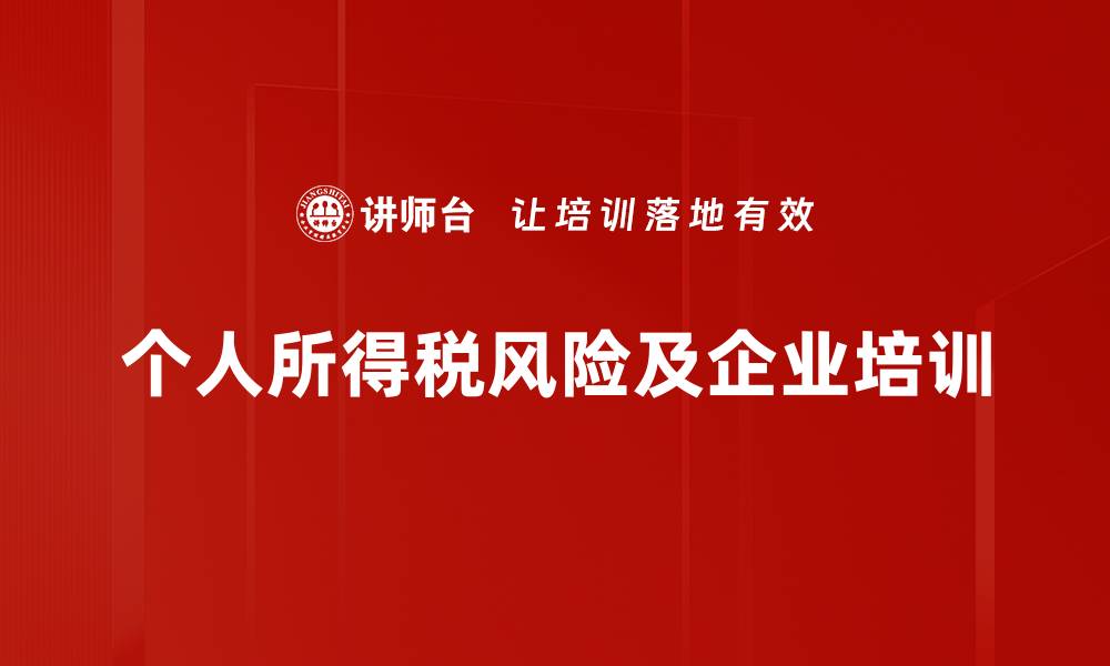 文章个人所得税风险管理：如何有效防范税务问题的缩略图