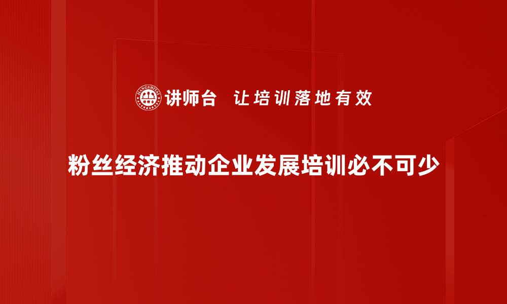 文章粉丝经济崛起背后的秘密与商机解析的缩略图