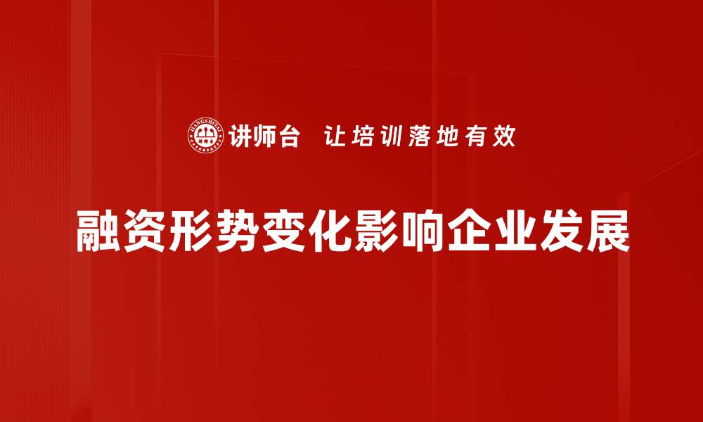 文章融资形势分析：把握机遇应对挑战的策略分享的缩略图