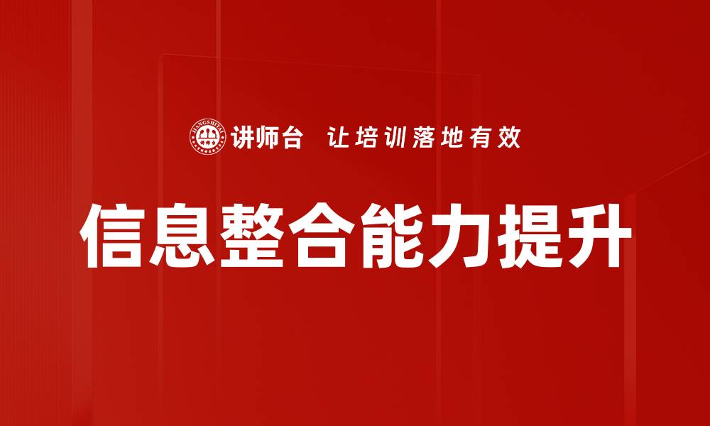 信息整合能力提升