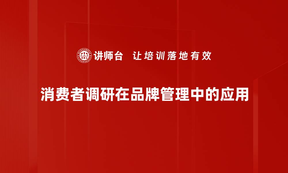 文章深入解析消费者调研的重要性与实施策略的缩略图