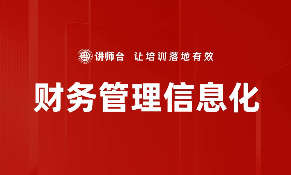 文章财务管理信息化的缩略图