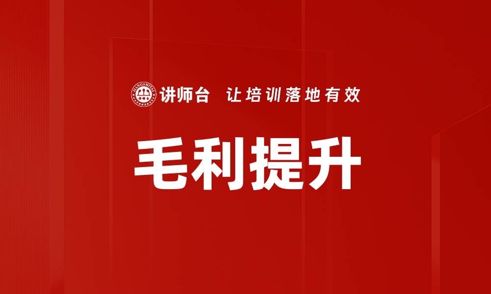 毛利提升