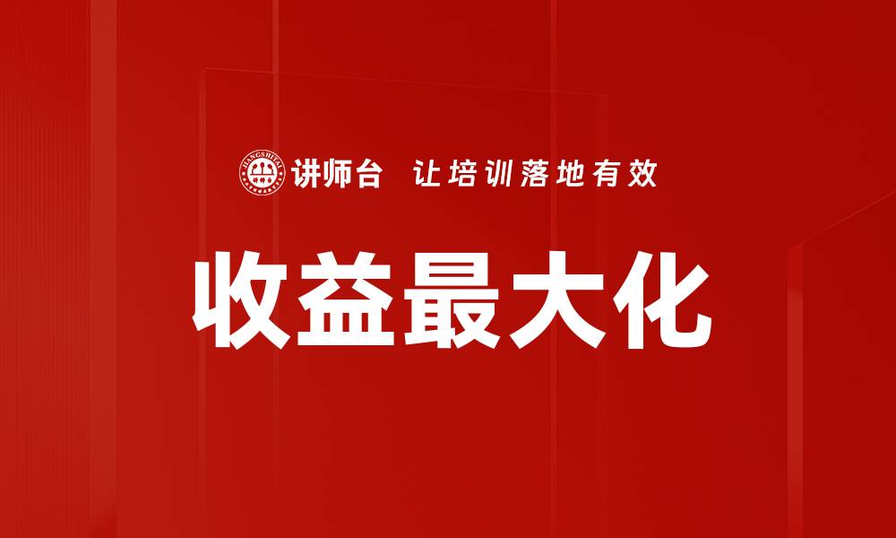 收益最大化