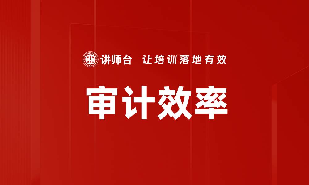 文章审计效率的缩略图