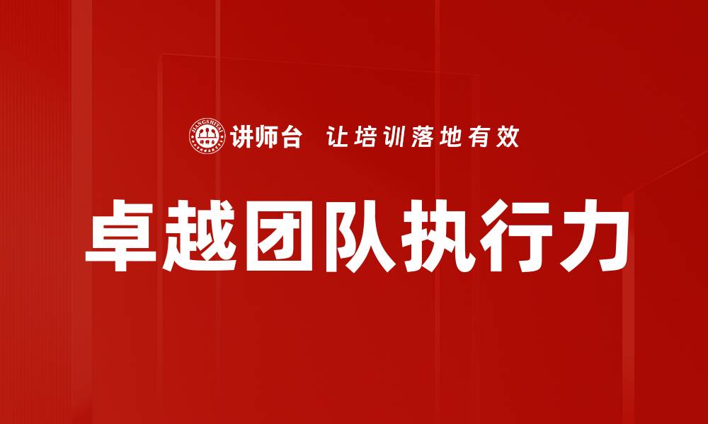 卓越团队执行力