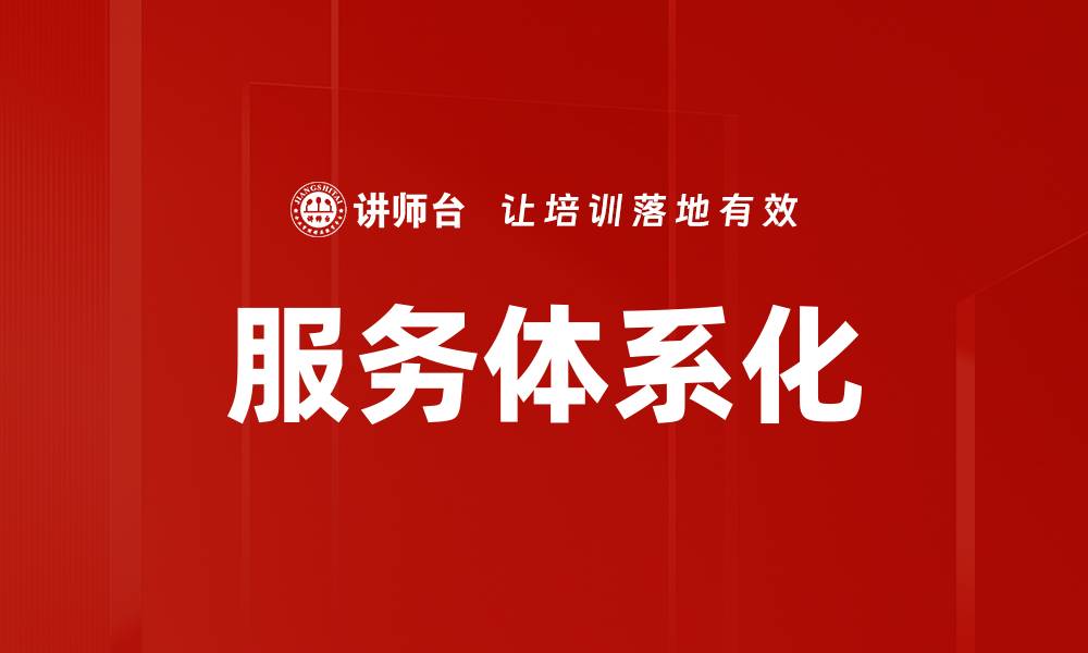 服务体系化