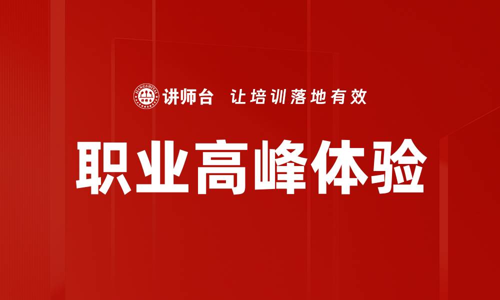 职业高峰体验