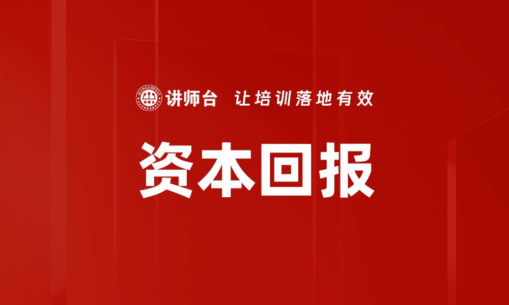 文章资本回报的缩略图