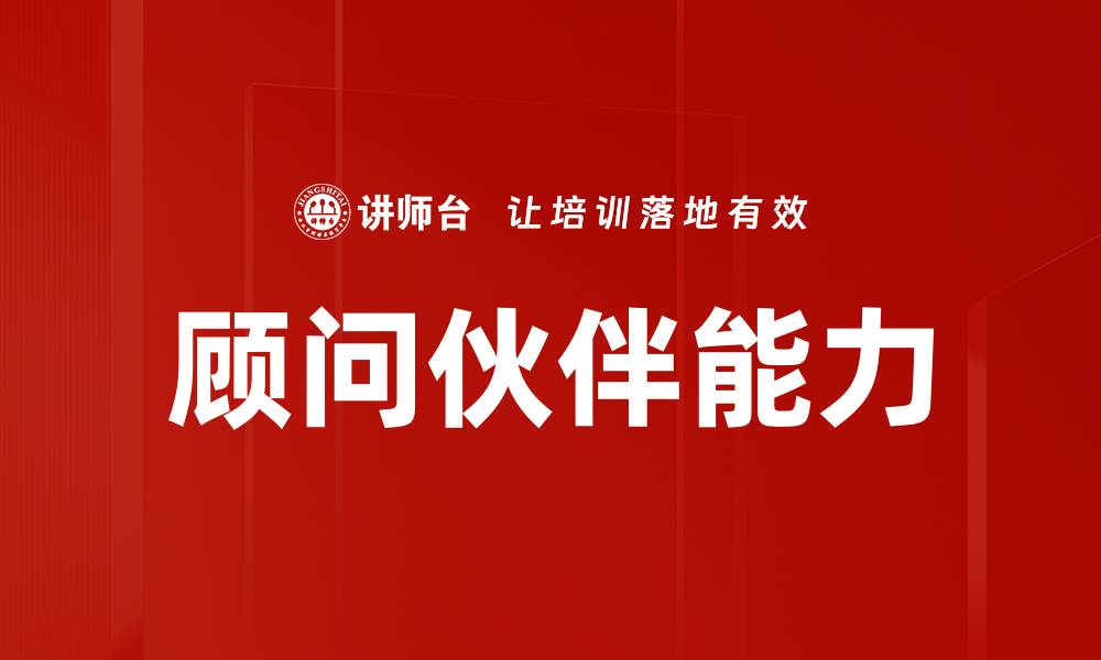 顾问伙伴能力