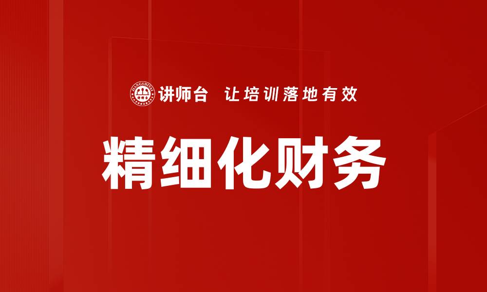 文章精细化财务的缩略图