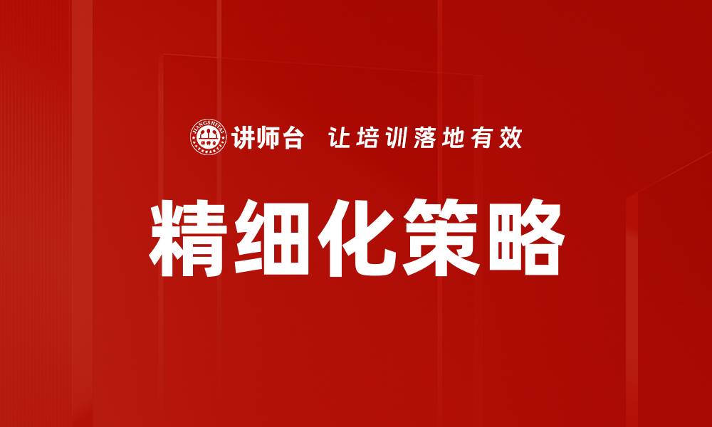 文章精细化策略的缩略图