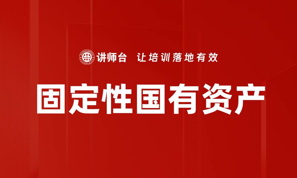 文章固定性国有资产的缩略图