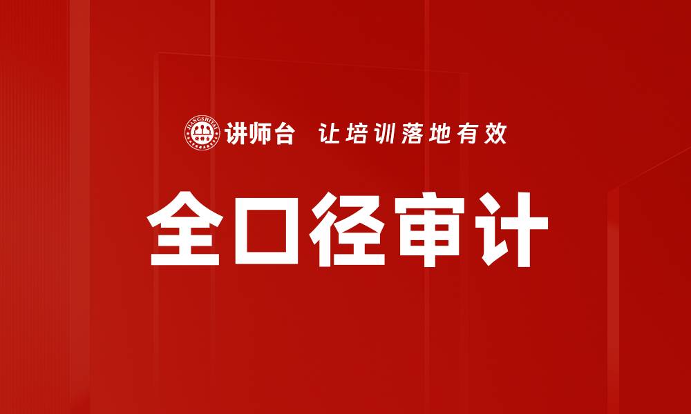 文章全口径审计的缩略图