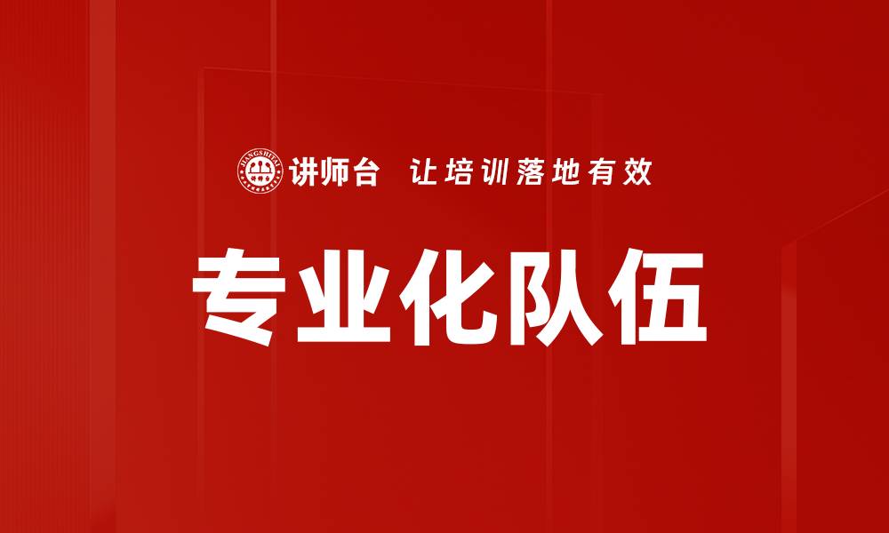 专业化队伍