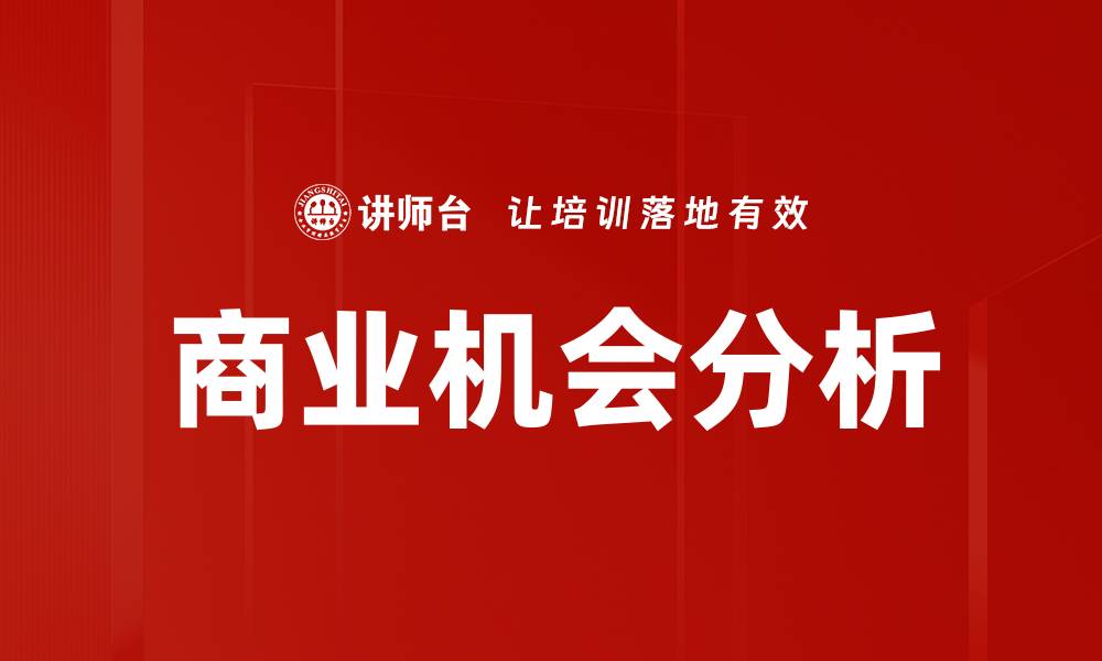 商业机会分析