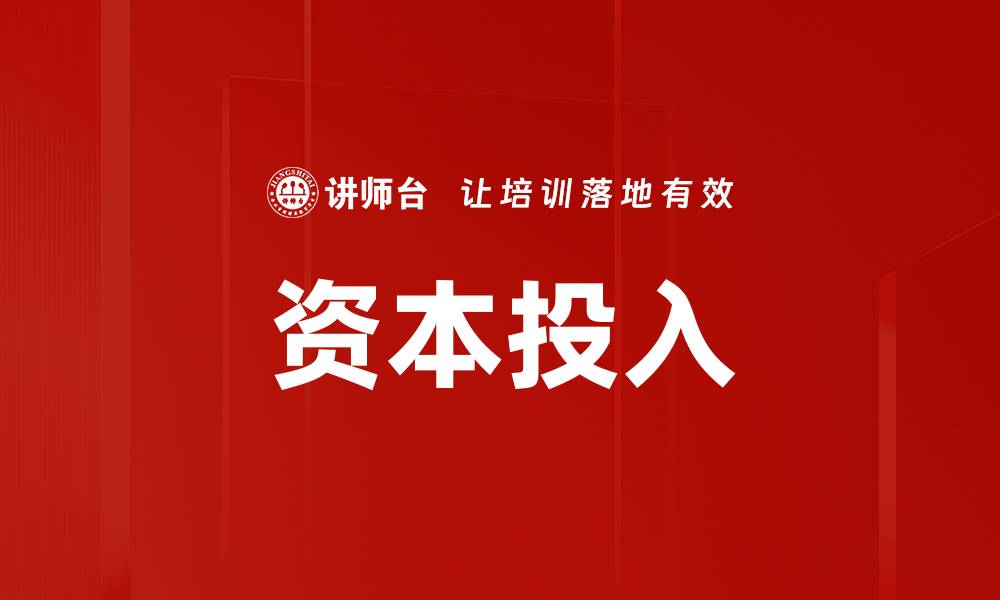 文章资本投入的缩略图