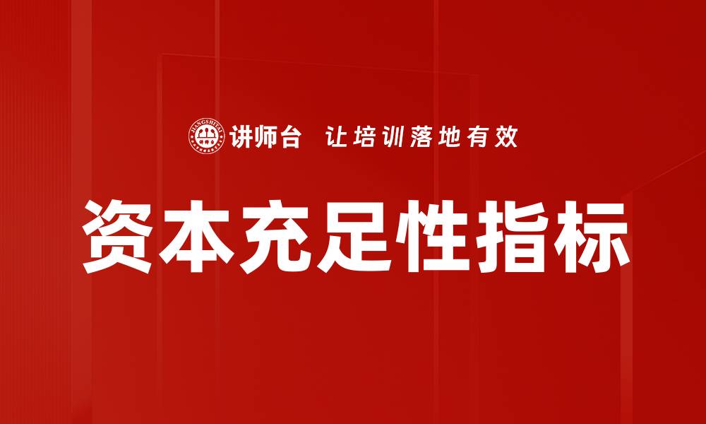 文章资本充足性指标的缩略图
