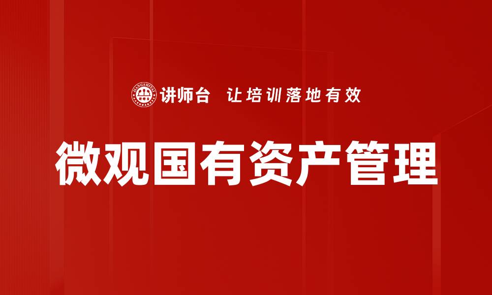 文章微观国有资产管理的缩略图