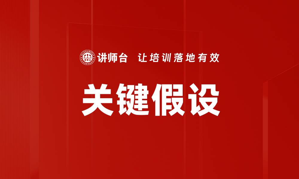文章关键假设的缩略图