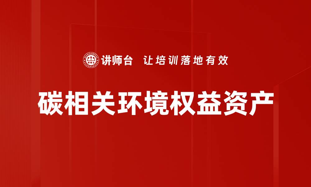 碳相关环境权益资产