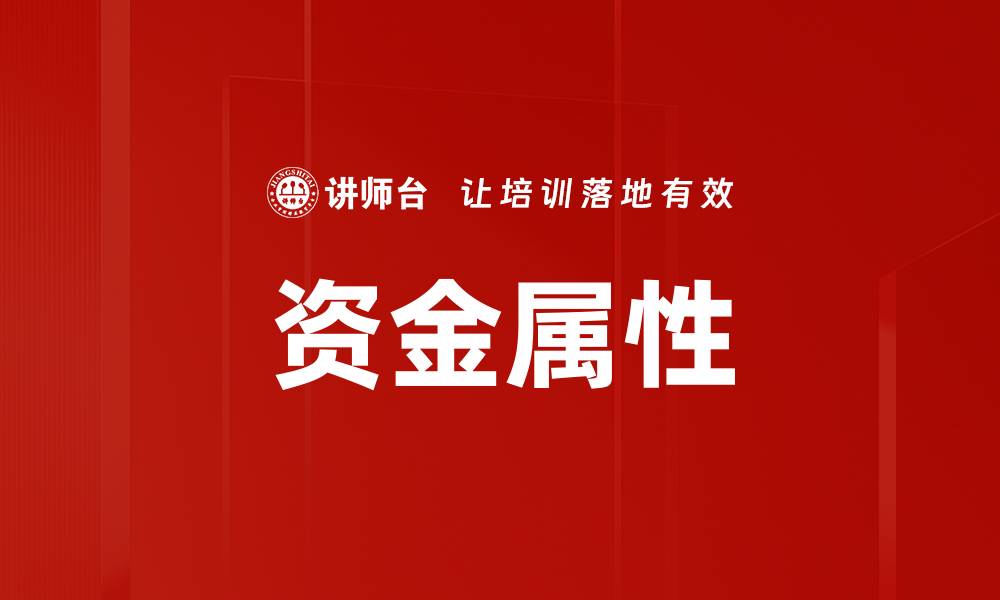 资金属性