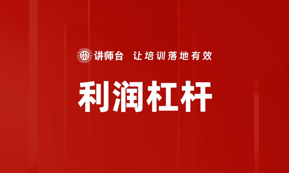 文章利润杠杆的缩略图