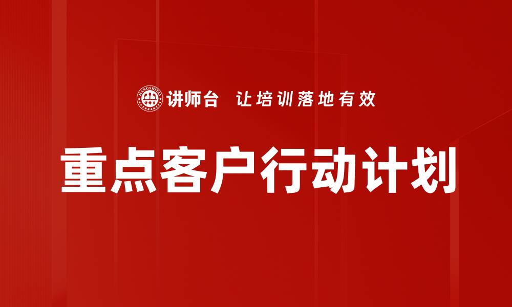 重点客户行动计划