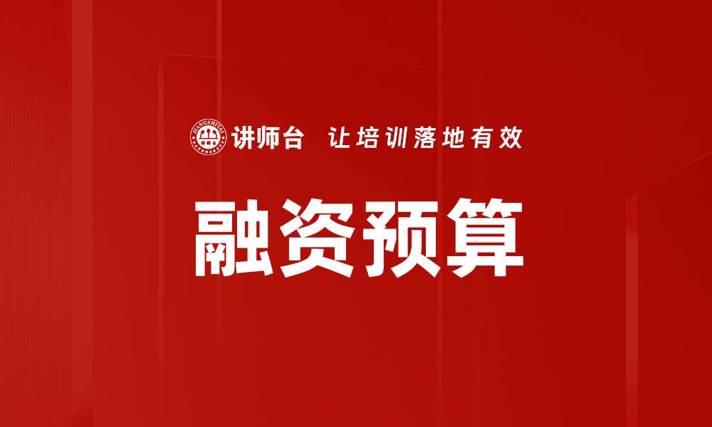 文章融资预算的缩略图