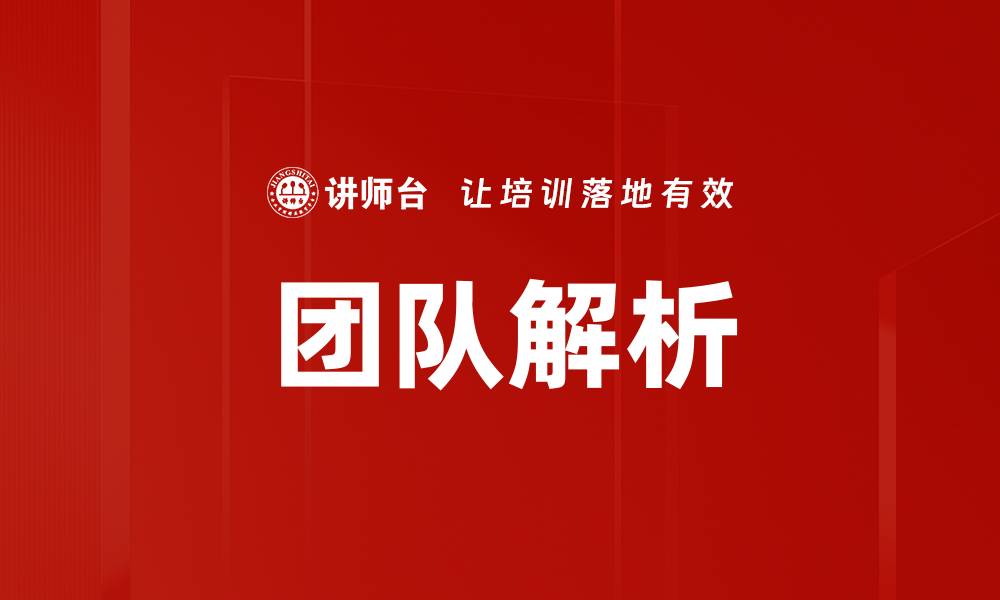 团队解析