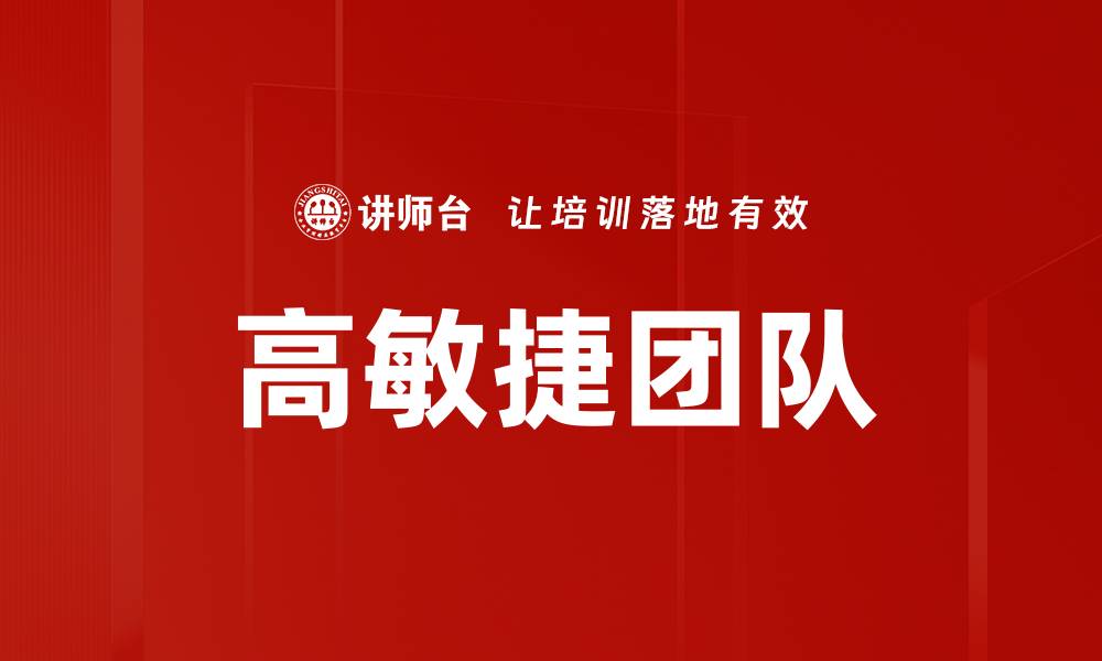 高敏捷团队
