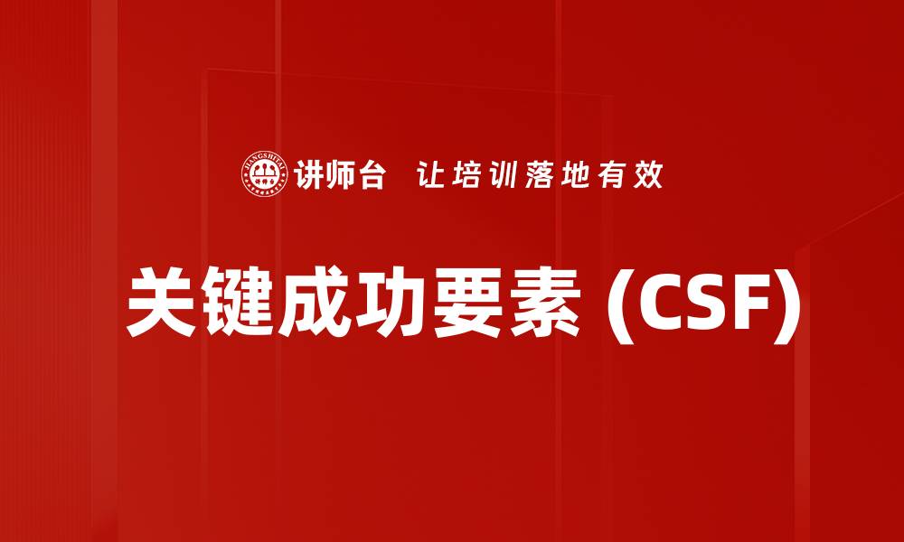 文章 关键成功要素 (CSF)的缩略图