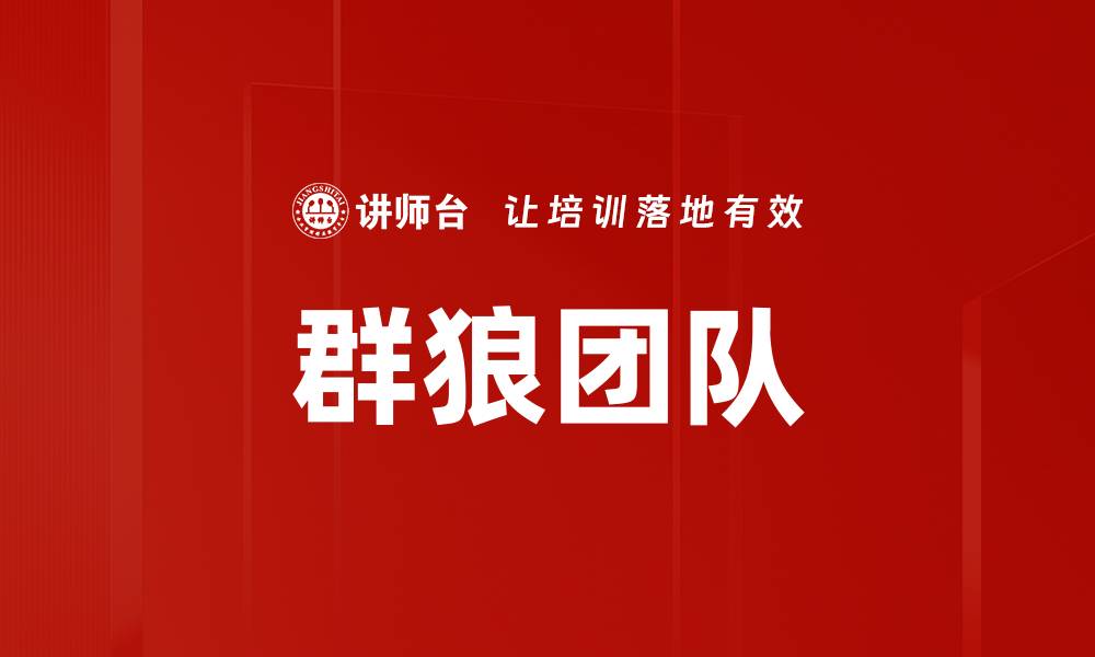 文章群狼团队的缩略图