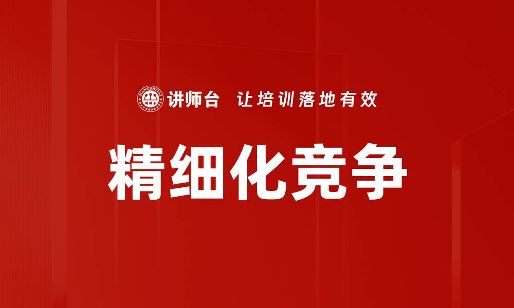 精细化竞争