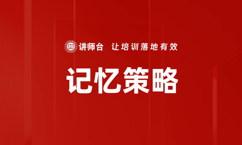 记忆策略