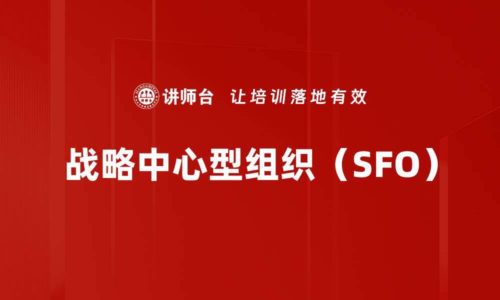 战略中心型组织（SFO）