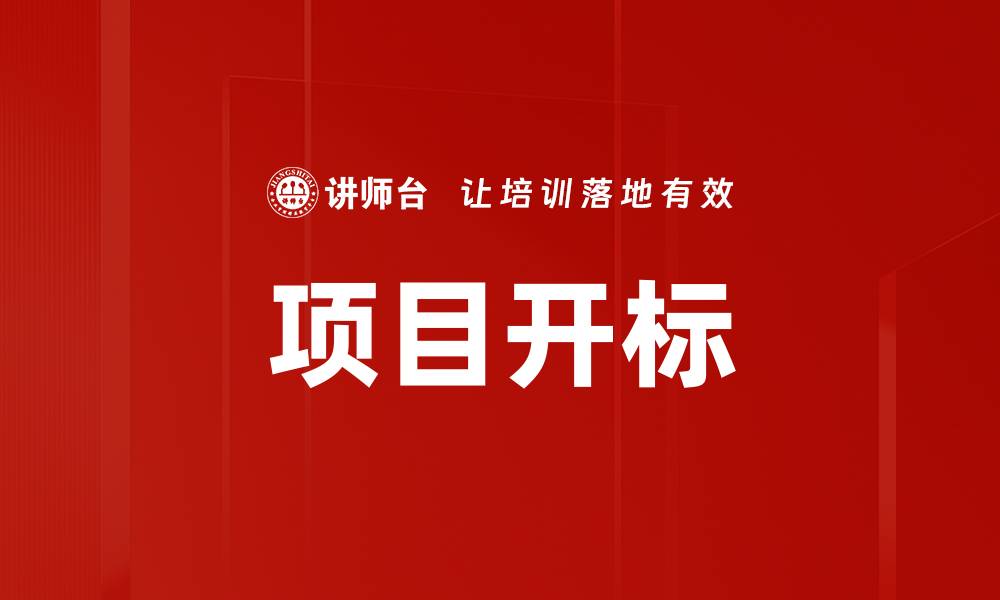文章项目开标的缩略图