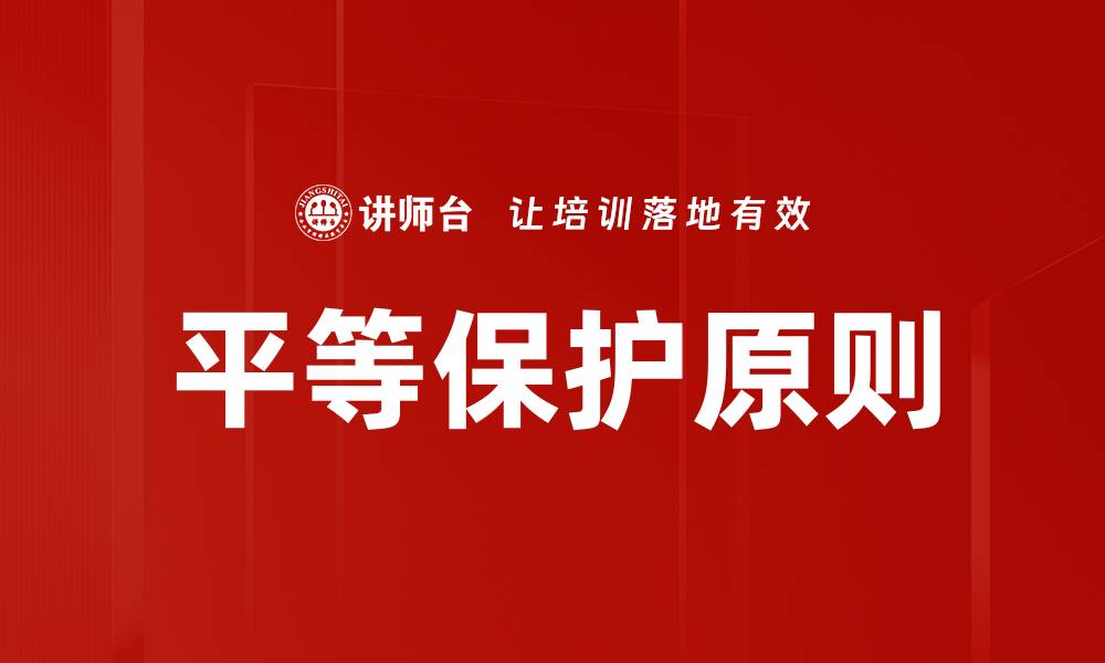 文章平等保护原则的缩略图