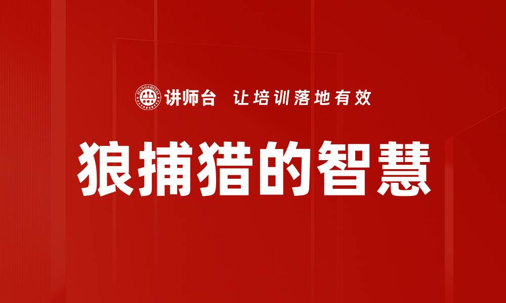 文章狼捕猎的智慧的缩略图