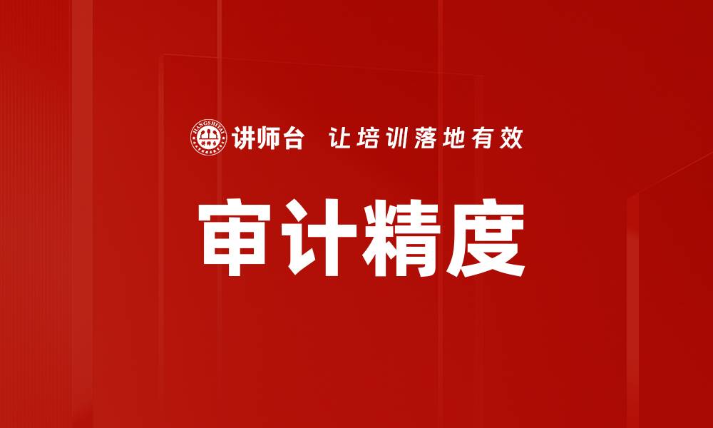 文章审计精度的缩略图