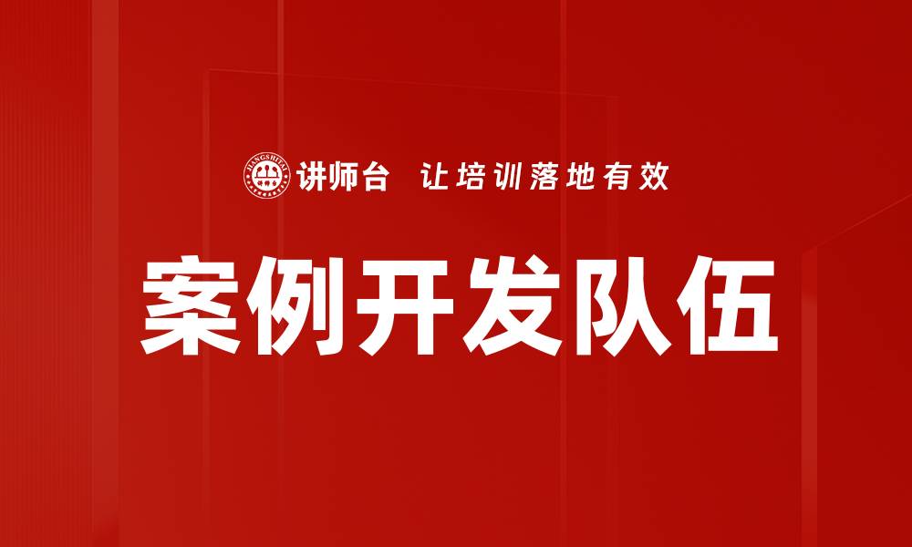 案例开发队伍