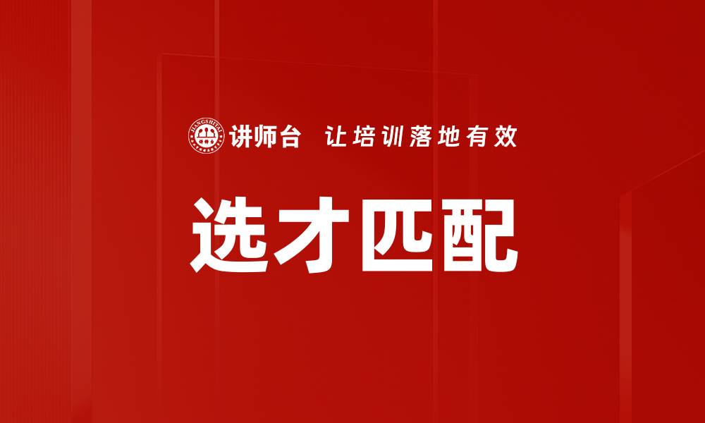 选才匹配
