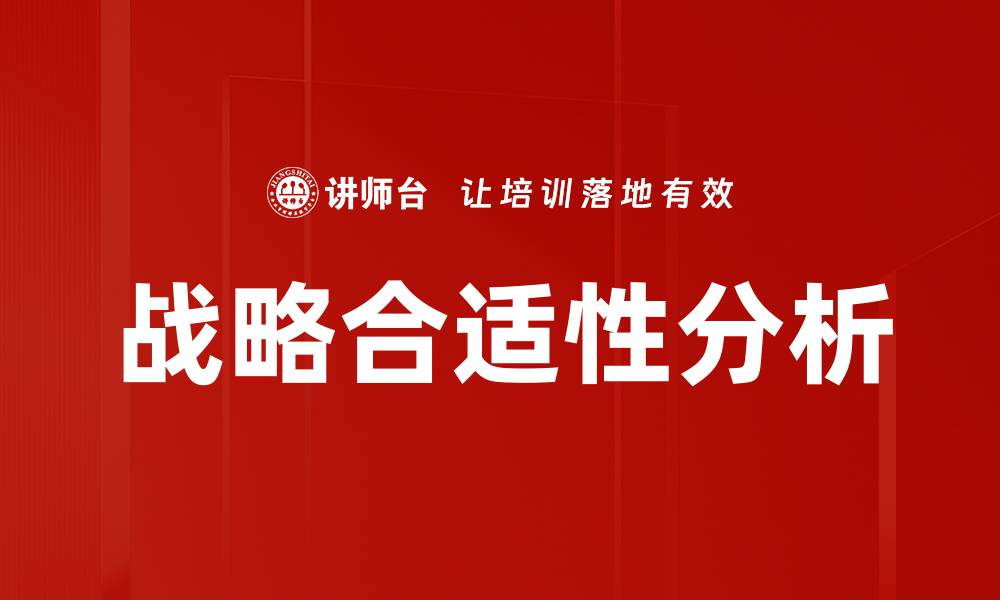 文章战略合适性分析的缩略图