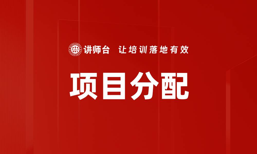 项目分配