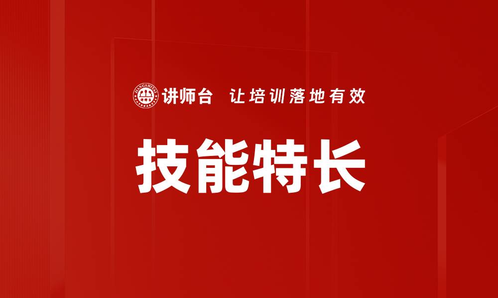 技能特长