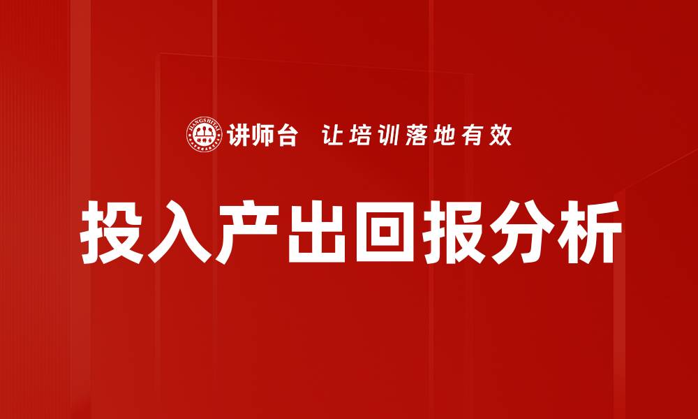 投入产出回报分析