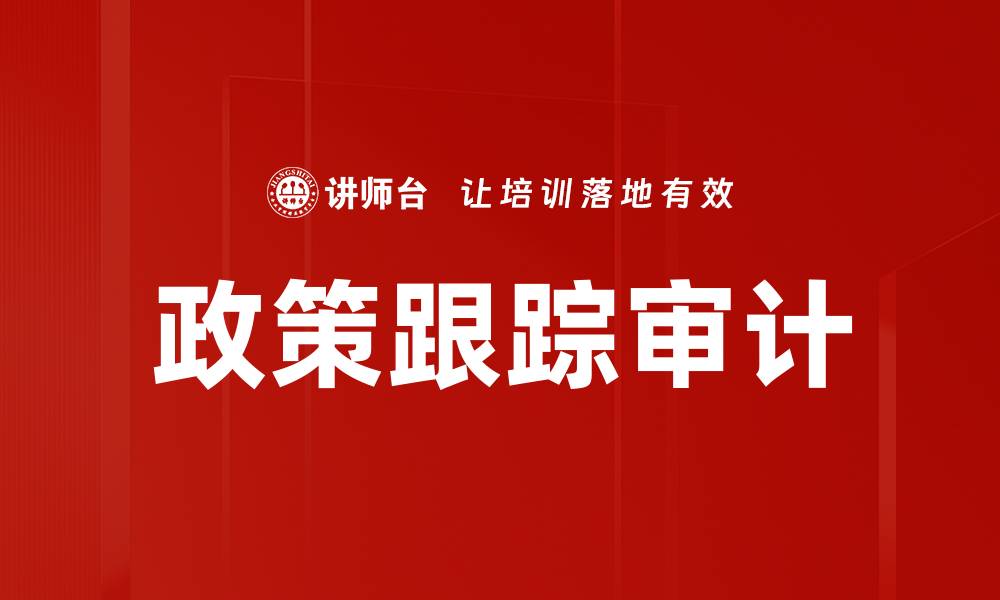 政策跟踪审计